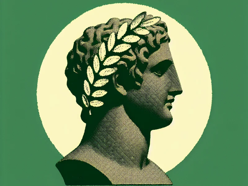Classical Roman and Greek styled illustration representing What Is a Zombie Foreclosure? with classical Greek bust or laurel wreath
